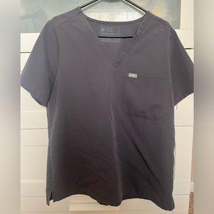 FIGS Gray Scrubs Top